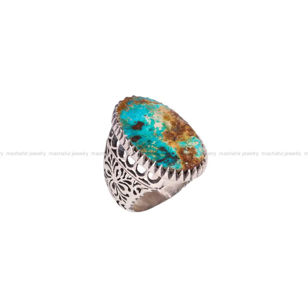 انگشتر فیروزه شجری مردانه کد 5160