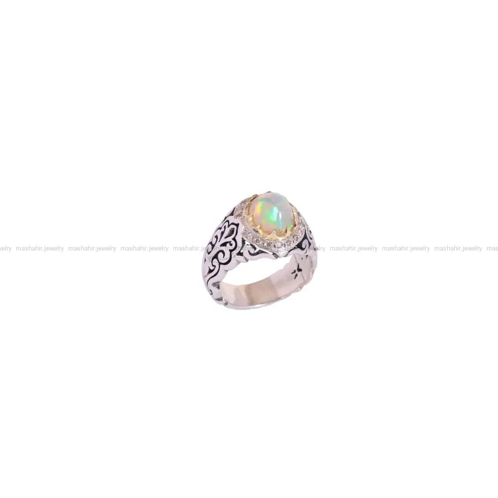 انگشتر اوپال مردانه کد 1524