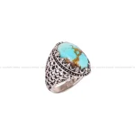 انگشتر فیروزه شجری مردانه کد 5162