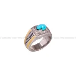 انگشتر فیروزه شجری مردانه کد 5167