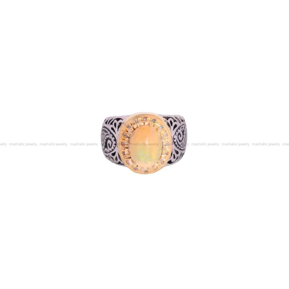 انگشتر اوپال مردانه کد 1530