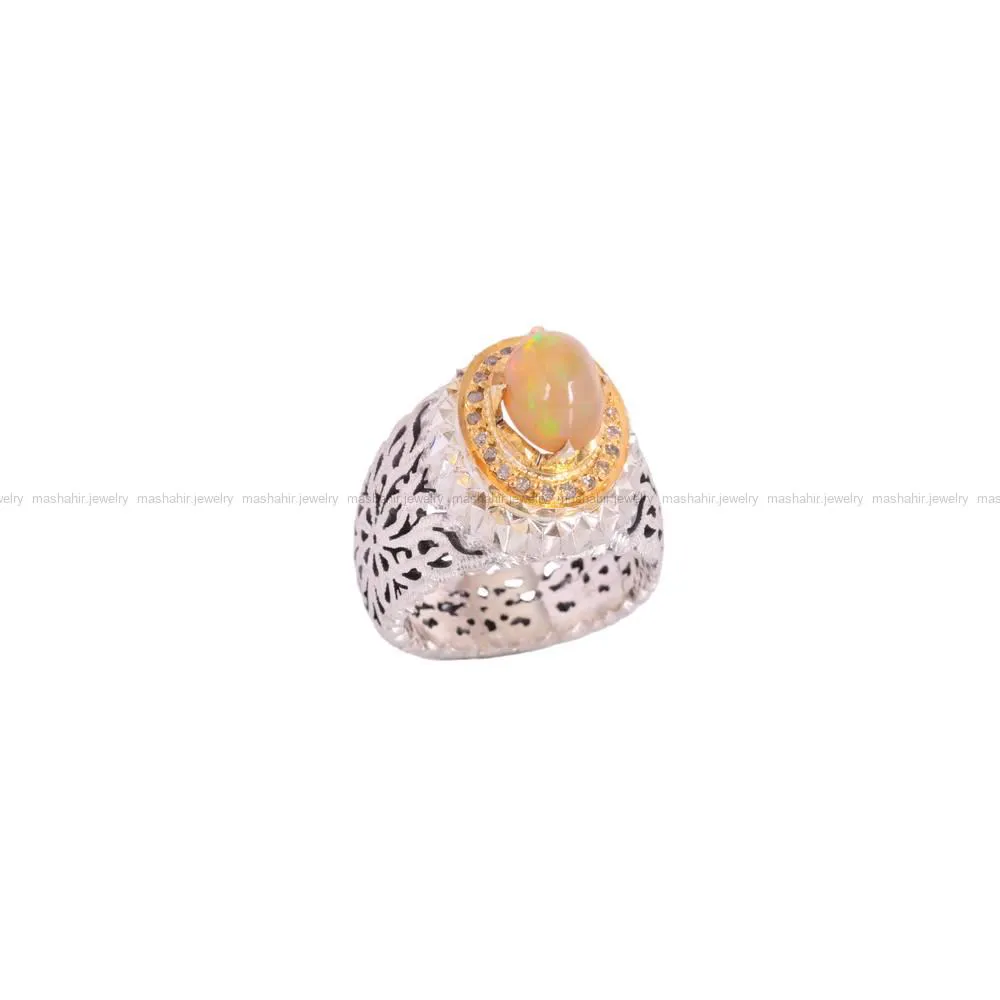 انگشتر فیروزه شجری مردانه کد 5173