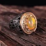 انگشتر اوپال مردانه کد 1459