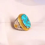 انگشتر فیروزه شجری مردانه کد 5159