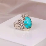 انگشتر فیروزه شجری مردانه کد 5163