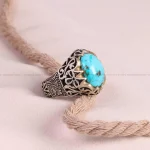 انگشتر فیروزه شجری مردانه کد 5171