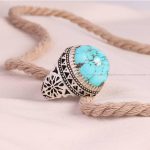 انگشتر فیروزه شجری مردانه کد 5175