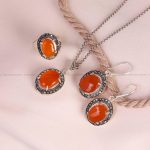 نیم ست عقیق زنانه کد 5182