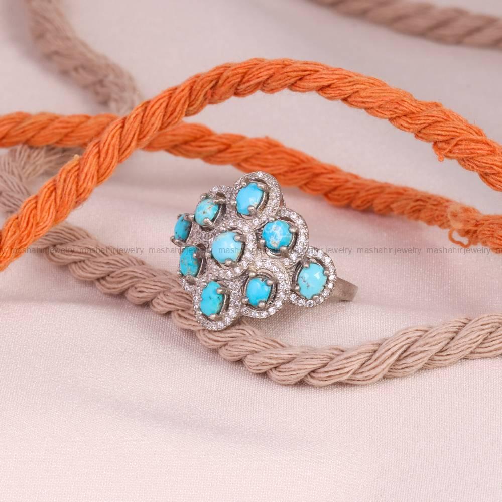 انگشتر فیروزه شجری زنانه کد 5180