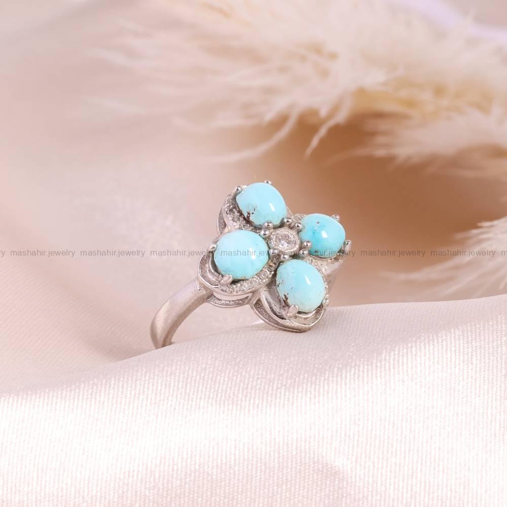 انگشتر فیروزه شجری زنانه کد 5335