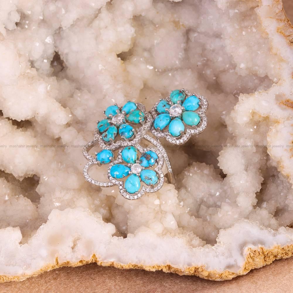 انگشتر فیروزه شجری زنانه کد 5348