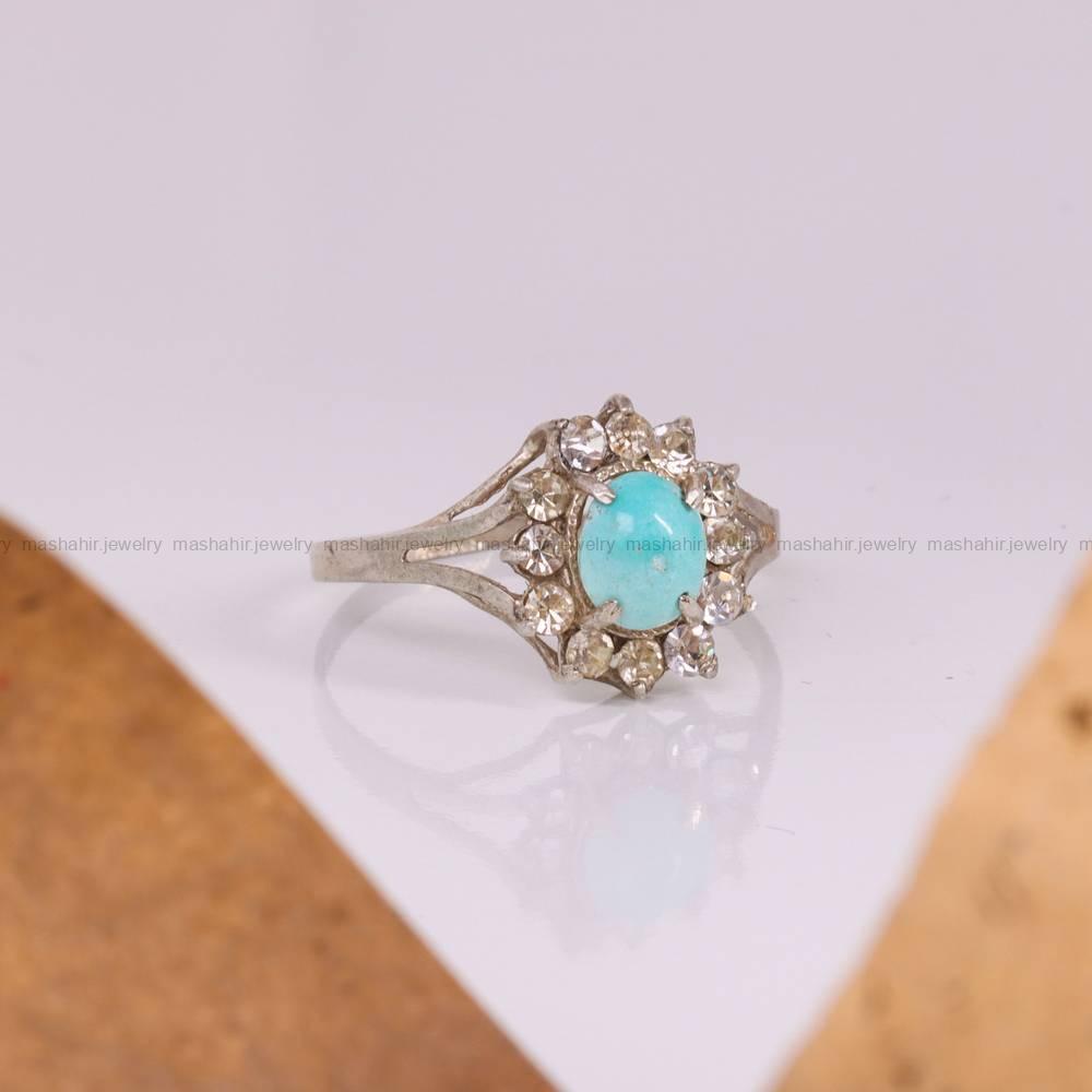 انگشتر فیروزه شجری زنانه کد 5359