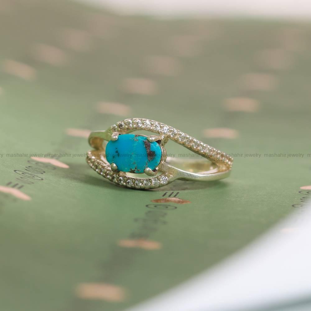 انگشتر فیروزه شجری زنانه کد 5365