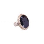 انگشتر ياقوت کبود مردانه کد 3530