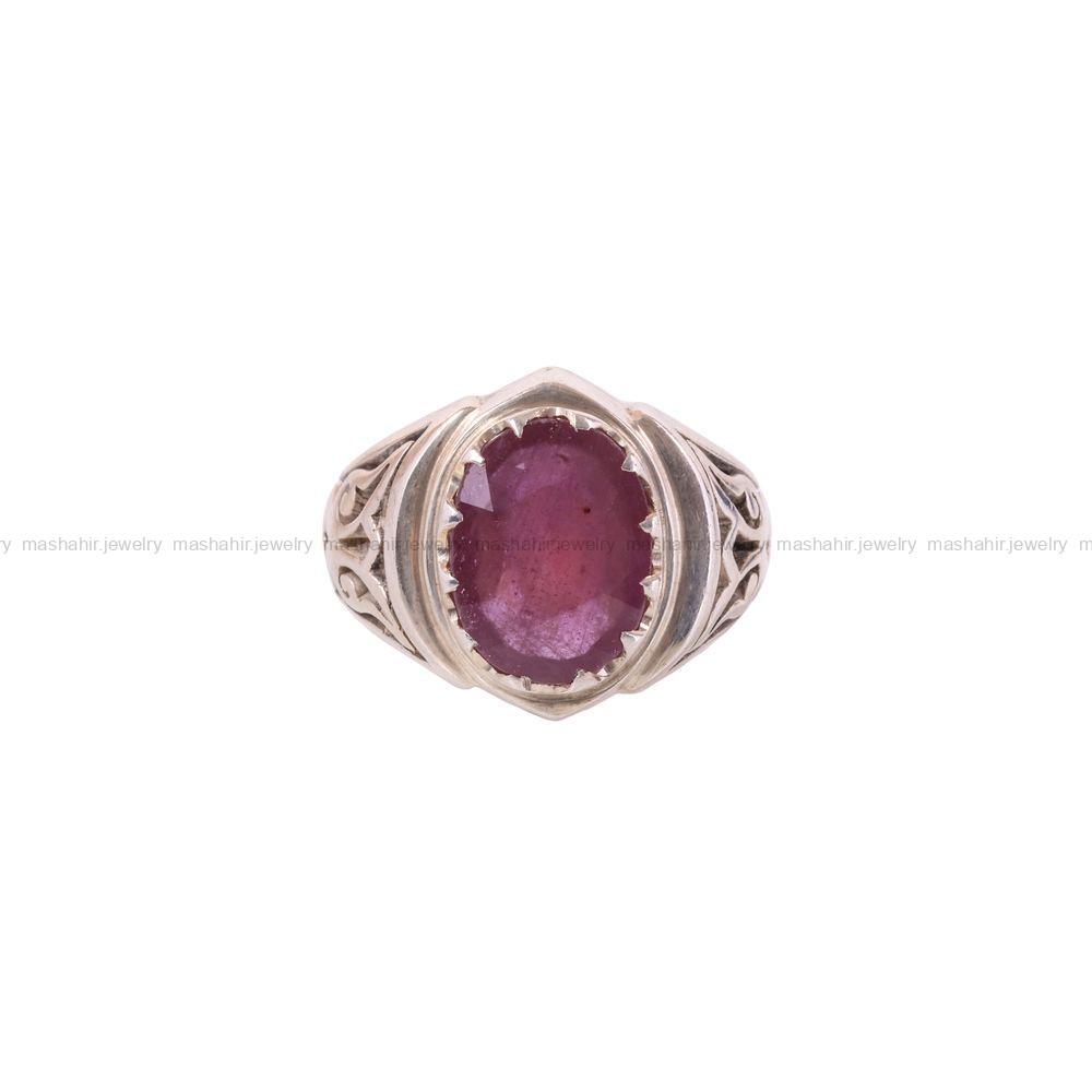 انگشتر یاقوت سرخ مردانه کد 3533