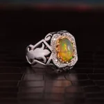 انگشتر اوپال مردانه کد 1506