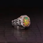 انگشتر اوپال مردانه کد 1513