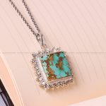 گردنبند فیروزه زنانه کد 5391