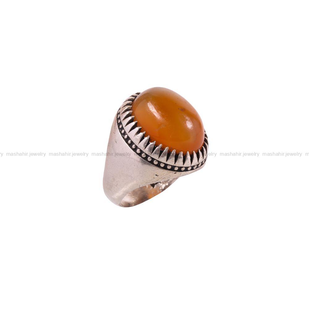 انگشتر عقیق یمن مردانه کد 3538