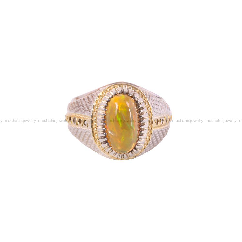 انگشتر اوپال مردانه کد 3539
