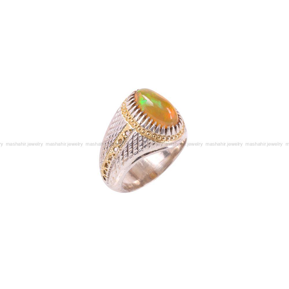 انگشتر اوپال مردانه کد 3539