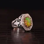 انگشتر اوپال مردانه کد 1522