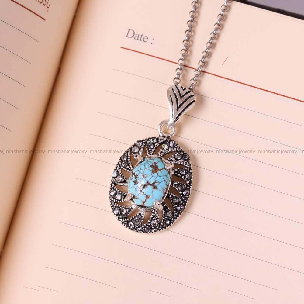 گردنبند فیروزه زنانه کد 5400