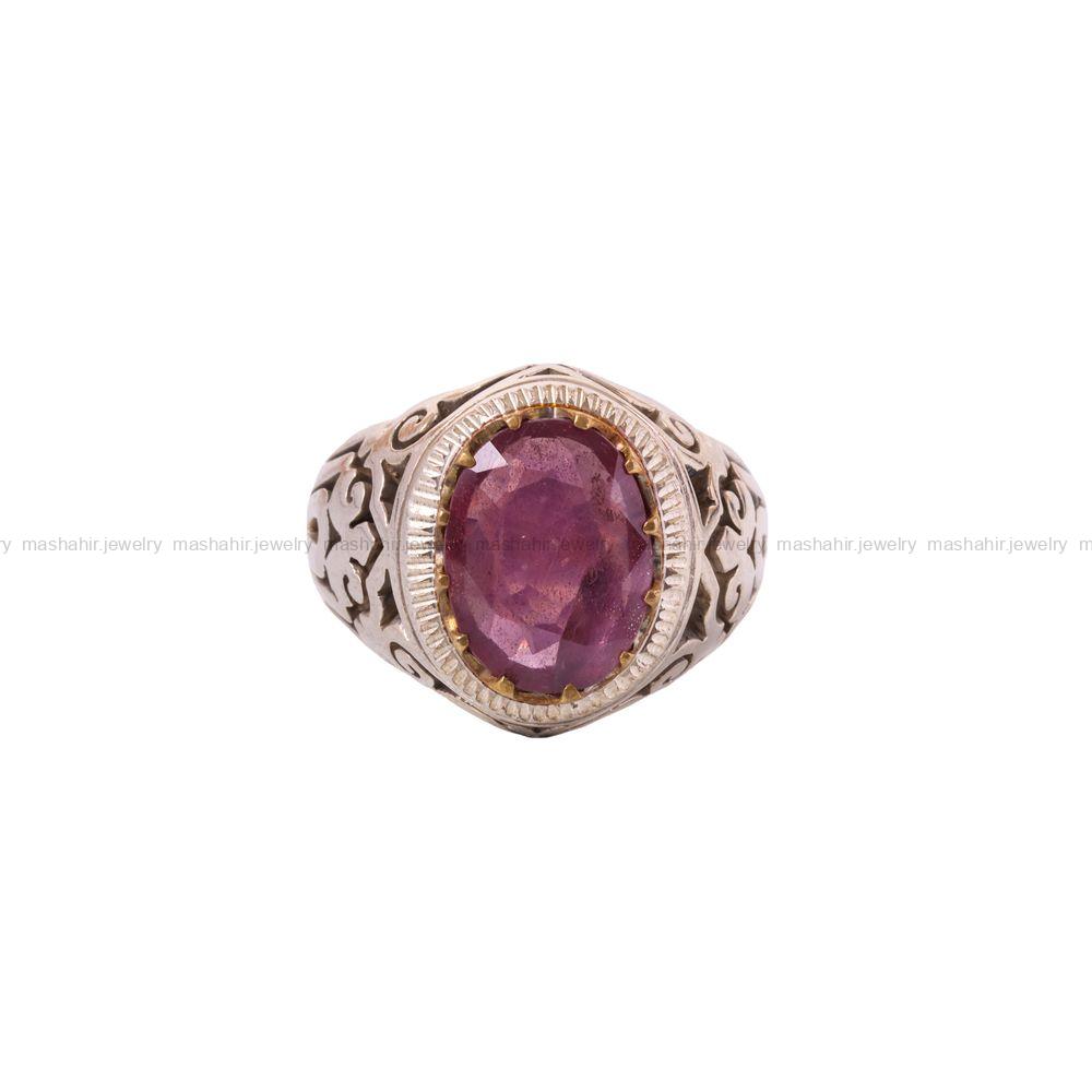 انگشتر یاقوت سرخ مردانه کد 3542