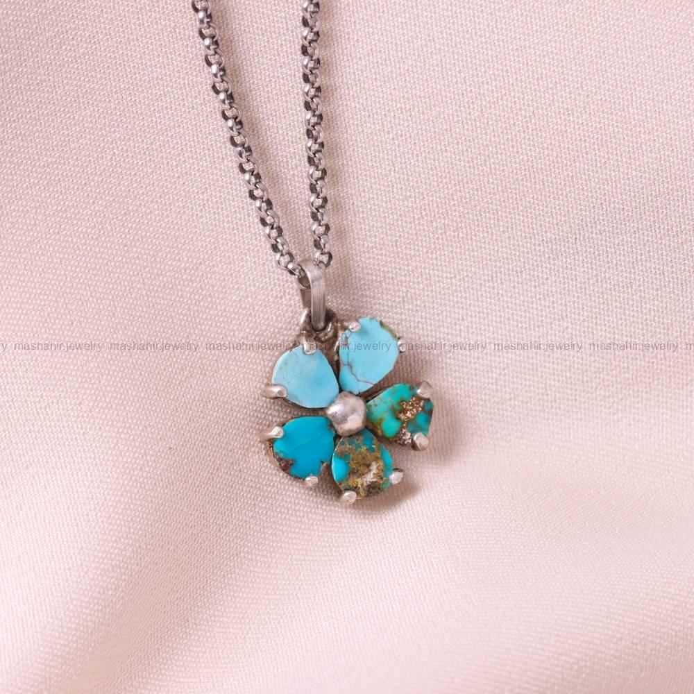 گردنبند فیروزه زنانه کد 5407