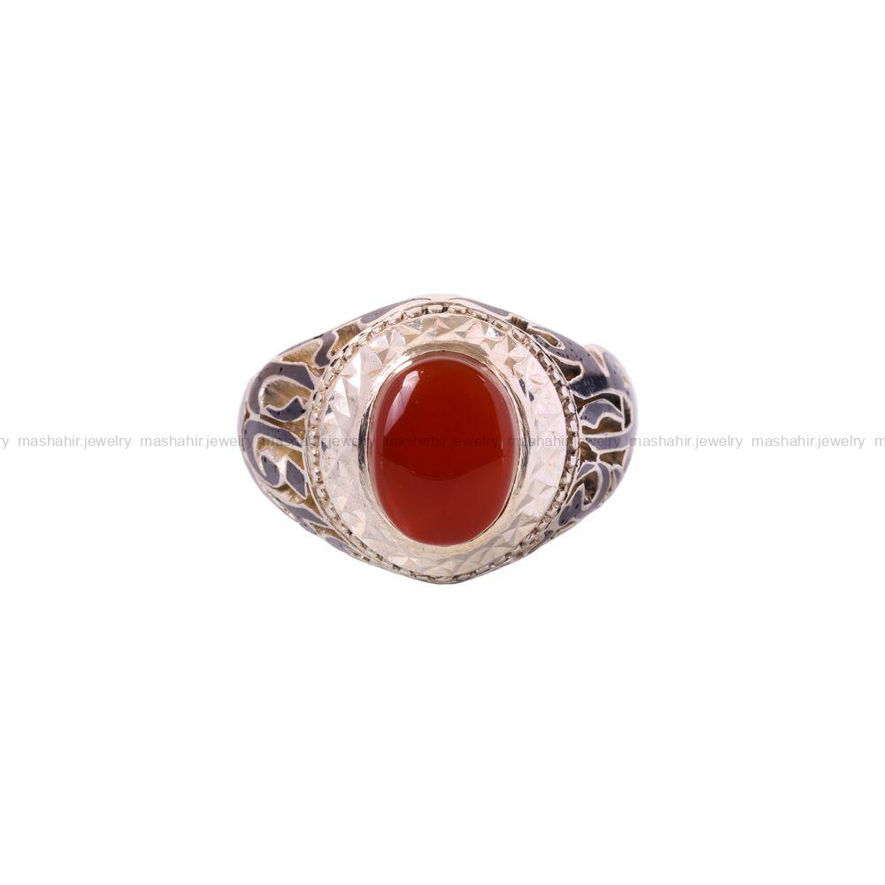 انگشتر عقیق یمن مردانه کد 3546