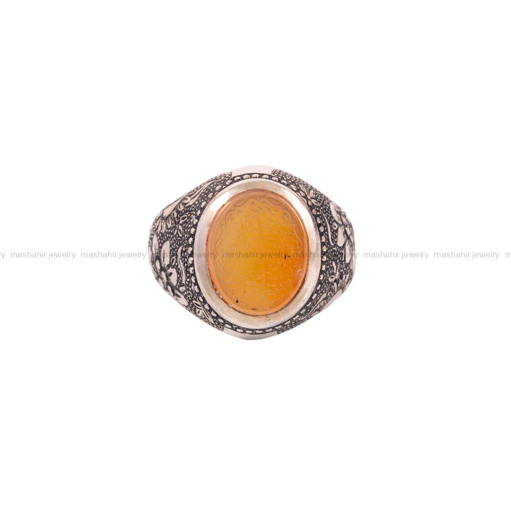 انگشتر عقیق یمن مردانه کد 3548