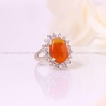 انگشتر عقیق زنانه کد 5430