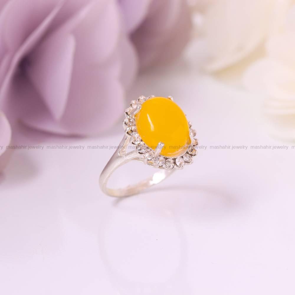 انگشتر عقیق زنانه کد 5431