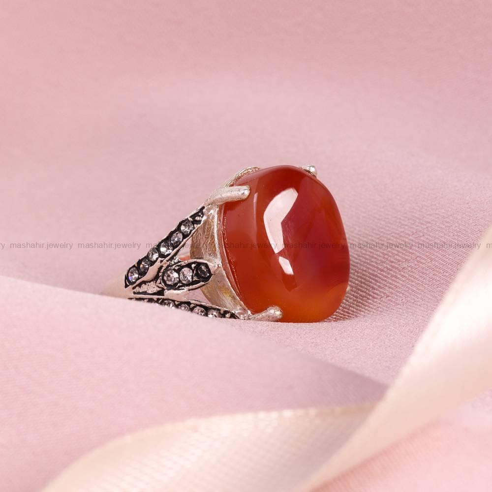 انگشتر عقیق یمن زنانه کد 5444