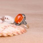 انگشتر عقیق یمن زنانه کد 5448