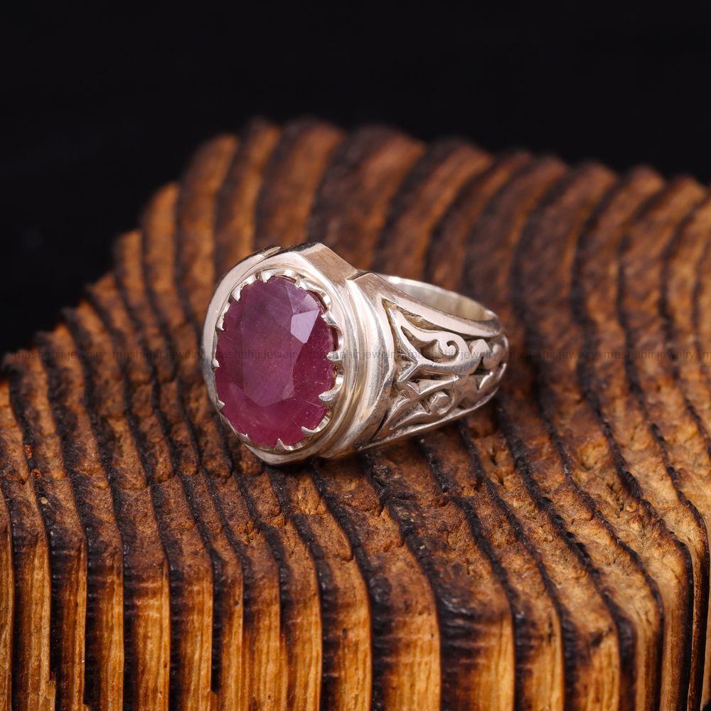 انگشتر یاقوت سرخ مردانه کد 3533