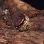 انگشتر عقیق یمن مردانه کد 5465