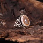 انگشتر عقیق سلیمانی مردانه کد 5470