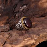 انگشتر عقیق مردانه کد 5472