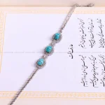 دستبند فیروزه زنانه کد 1556