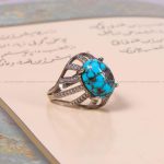 انگشتر فیروزه شجری زنانه کد 3513