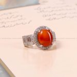 انگشتر عقیق زنانه کد 3514