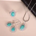 نیم ست فیروزه زنانه کد 1562