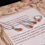 نیم ست عقیق زنانه کد 1572