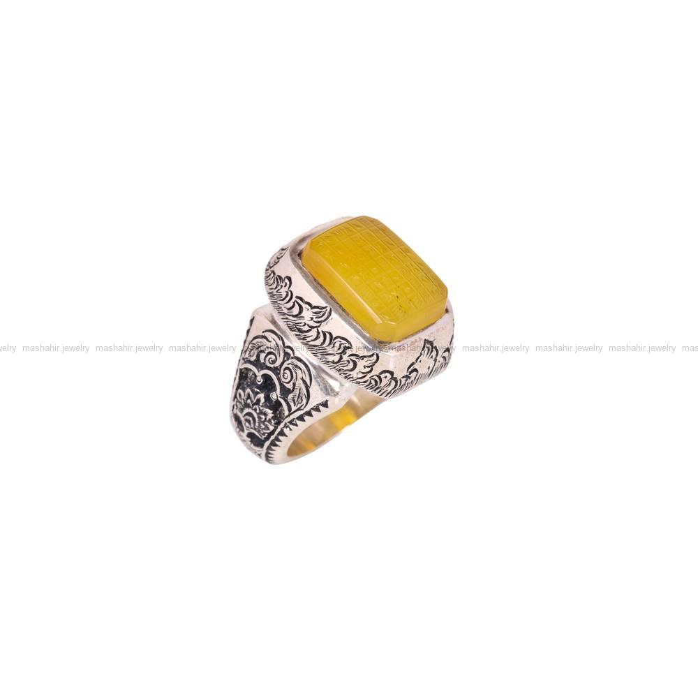 انگشتر عقیق یمن مردانه کد 5459