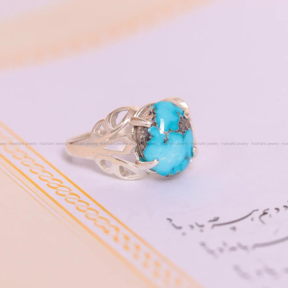 انگشتر فیروزه شجری زنانه کد 1594