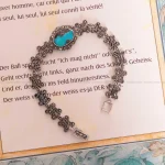 دستبند فیروزه زنانه کد 1609