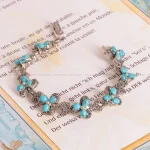 دستبند فیروزه زنانه کد 1613