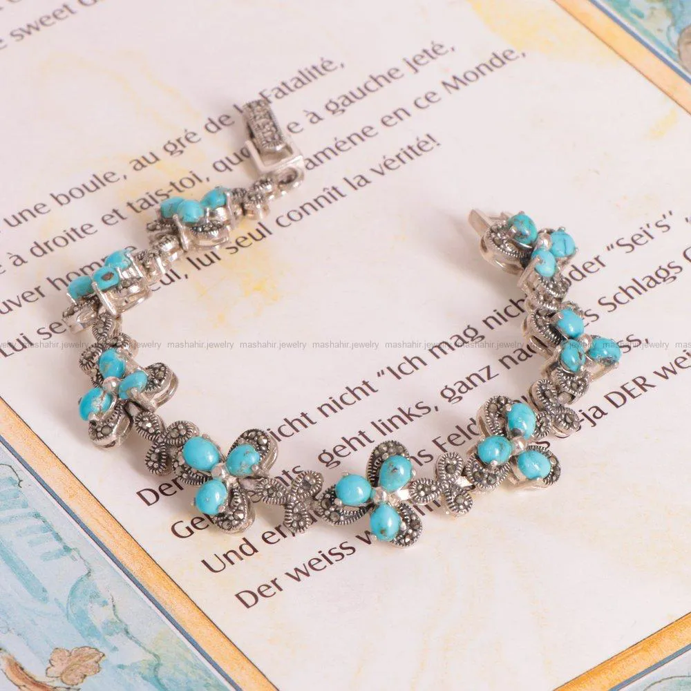 دستبند فیروزه زنانه کد 1613