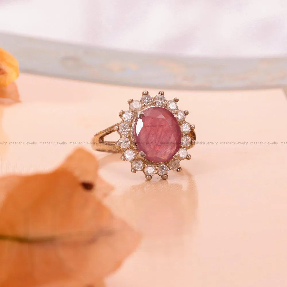 انگشتر یاقوت سرخ زنانه کد 1675